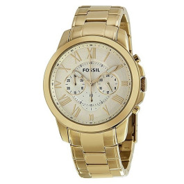 Cinturino per orologio Fossil FS4814 Acciaio inossidabile Placcato oro 22mm